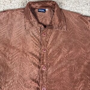Vintage Positano Shirt Adult Small Copper Ribbed Rave Club Camp 90s Mens